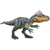 Mattel Jurassic World Gigantic Trackers Neovenator Dinosaur Action Figure, Large Species Toy, Attack Chomp, Evolving Head Crest, Digital Play