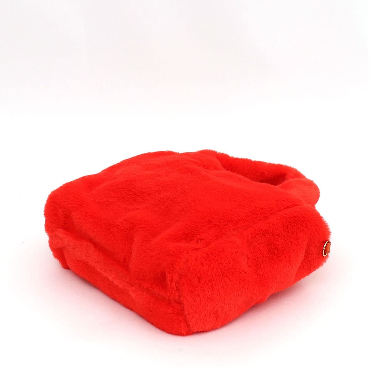 COOCO Women's Shoulder Bag, Reversible Eco Fur Mini Bag, Orange (330), orange (330)