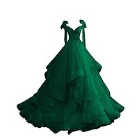 Tiered Ball Gowns Sweetheart Tulle Prom Dresses Bow Spaghetti Straps Wedding Dresses Photoshoot Dress