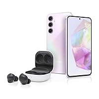SAMSUNG Galaxy A35 5G Cell Phone (Awesome Lilac) + Buds FE (Graphite) 128GB Unlocked Android Smartphone with AMOLED Display, Expandable Storage, True Wireless Bluetooth Earbuds, ANC, US Version