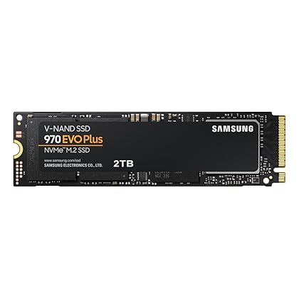 Samsung 970 EVO Plus SSD 2TB NVMe M.2 Internal Solid State Hard Drive, V-NAND Technology, Storage and Memory Expansion for Gaming, Graphics w/ Heat Control, Max Speed, MZ-V7S2T0B/AM
