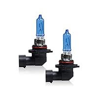 Pack-2 Car Halogen Lights, 9005 Ultra White Light Bulbs, 12V 100W High Beam Low Beam Driving Fog Light, Compatible with Most Cars, SUVs, Trucks