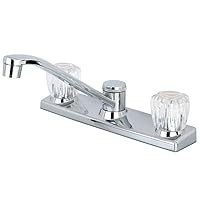 Kingston Brass FB121 7-11/16-Inch Spout Reach Columbia 8-Inch Kitchen Faucet Without Sprayer, Polished Chrome