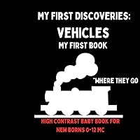 My First discoveries Vehicles Where They Go: My first book, Train, Bus, Airplane, Boat, Balloon, Subway (Contrast book)