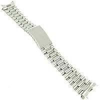 20mm Hadley Roma Curved Straight Stainless Fold-Over Buckle Watch Band MB5206