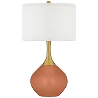 Color + Plus Baked Clay Nickki Brass Table Lamp