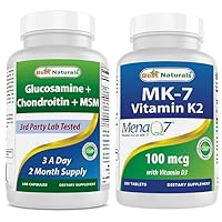 Best Naturals Glucosamine Chondroitin and MSM & Vitamin K2 (MK7) with D3