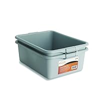 Artisan Utility Bus Box and Storage Bin with Handles, 2-Pack, Gray, 15.5