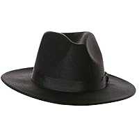Adult Fedora Hat, Black - One Size