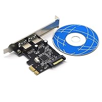 2 Port PCI-E to USB C 3.0 Expansion Card 5Gbps Internal PCI for Express Type-C Hub Converter Connector for PC USB 3.0 Pci-e