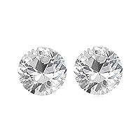 1.38-1.68 Cts of 5.5 mm AAA Round Natural White Sapphire (2 pcs) Loose Gemstone