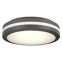Lithonia Lighting Cast OLCFM 15 DDB Ceiling Flush Mount Outdoor LED Decorative Light Fixture for Porch, Patio, Garage, Sidewalk, and Walkway Black Bronze, Pack of 1