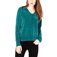 Womens Chenille V-Neck Pullover Sweater