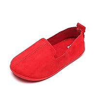 Toddler Little Kid Boys Girls Soft Slip On Loafers Dress Flat Shoes Casual Suede Leather Dress Wedding Shoes for Kids Comfort Boat Shoes