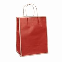 20 Pcs Kraft Paper Bags, Reusable Kraft Bags with Handles Great for Restaurants Takeout/to Go Bags Kids Parties Holiday Handwork Merchandise Bags Party Favor Wedding Bridal Showers-14-5x4x9in