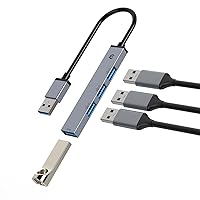 Docking Station,TOTU USB A Hub, 4 Ports USB A 3.0 + USB A 2.0 * 3 Docking Station - 5Gbps Data Transfer, Compatible with Windows, Linux, Chrome OS, and More