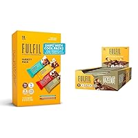 FULFIL Vitamin & Protein Best Sellers Variety Pack with Hazelnut Bars, 15g Protein, 8 Vitamins, 12 Count