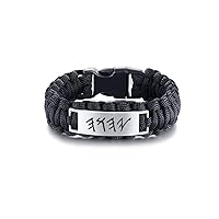 Israelite Yahweh Jewelry - Minimalist Jewish Name of Lord Yhwh Leather Bracelet - Paleo Hebrew God Jehovah Blessing Bangle for Men Women, 8.26 inches