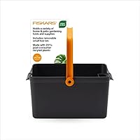 FISKARS Gardening Tool Caddy with Small Tool Storage - Suitable for Indoor and Outdoor Use - Made with Recycled Plastic
