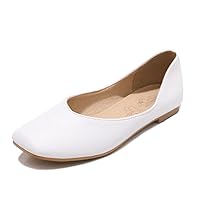 Women Fashion Square Toe Flats with Slip-on