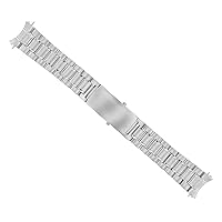 Ewatchparts 18MM WATCH BAND SOLID LINK BRACELET COMPATIBLE WITH OMEGA SPEEDMASTER 3510.50 S/STEEL HEAVY