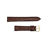 Hadley Roma MS719 20mm Brown Stitched Alligator Grain Men's Watch Strap Band