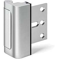 Childproof Door Reinforcement Lock, with 8 Screws and a 3-inch Stop, The Ability to Withstand 800 lbs of Force, Upgrade Your Night Lock and Protect Your Home with Confidence, Silver