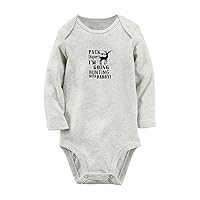 Pack My Diapers I'm Going HUNTING With Daddy Funny Rompers Newborn Baby Bodysuit Infant Jumpsuit Kids One-Piece Outfits