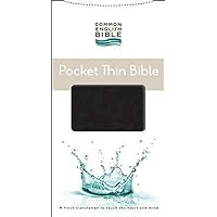 CEB Common English Pocket Thin Black EcoLeather Bible with Zipper CEB Common English Pocket Thin Black EcoLeather Bible with Zipper Bonded Leather