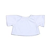White T-Shirt Outfit Teddy Bear Clothes Fits Most 14