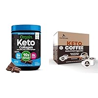Orgain Keto Collagen Chocolate Protein Powder with MCT Oil & Rapidfire Caramel Macchiato Keto Coffee Pods, 16 Count