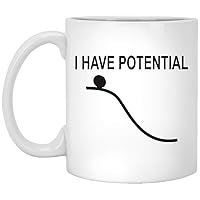 Engineer Mug - I Have Potential - Mechanical Physics Mug - Physics Teacher Gifts - The Funny Engineering Coffee Mugs For Halloween - Holiday - Christmas Party Decoration 11oz