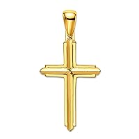 Jewelry Affairs 10k Yellow Gold Unisex Cross Charm Pendant