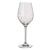Dartington Crystal Handmade Swarovski Glitz Wine Pair Glasses New