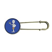Swedish Football Player Cartoon Mummy Retro Metal Brooch Pin Clip Jewelry