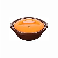 MEIYITIAN Clay Casserole Pot Terracotta Stew Pot Clay Cooking Pot Casserole Dishes Open Flame, High Temperature Resistant, Large Capacity Ceramic Casserole Capacity 3L
