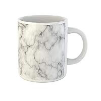 Coffee Mug Marble Abstract Natural Black and White Gray Floor Stone 11 Oz Ceramic Tea Cup Mugs Best Gift Or Souvenir For Family Friends Coworkers