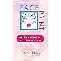 Face Print - Body Wipe Company - Premium makeup removing wipes - Facial cleansing towelettes - 30 Individual Packs