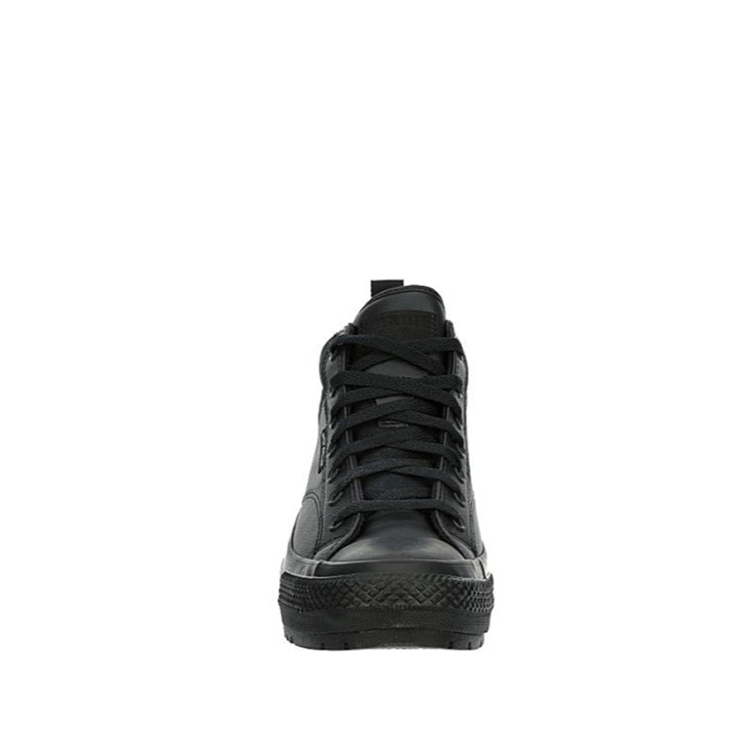 Converse Unisex Chuck Taylor All Star Malden Street Mid High Sneaker Boot Leather - Lace up Closure Style - Black 11.5