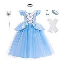 Dressy Daisy Toddler Little Girls Princess Fancy Dress Halloween Costume Birthday Party Gown with Accessories Size 2T to 10