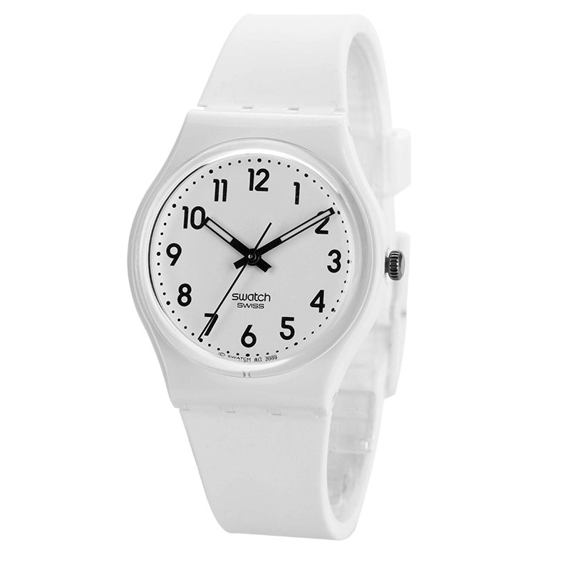 Swatch New Core Quartz Silicone Strap, White, 16 Casual Watch (Model: GW151O)