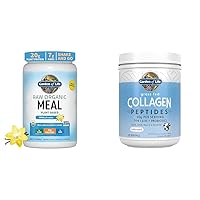 Vegan Protein Powder - Raw Organic Meal Replacement Shakes - Vanilla - Pea Protein & Grass Fed Collagen Peptides Powder – Unflavored Collagen Powder for Women Men Hair Skin Nails Joints