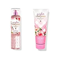 Bath and body Lotion, Perfume Mist, Shower Gel Fragrance Collection (Gingham Gorgeous Mist and Cream, 2 pc set)