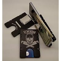 Helm Union Pipefitter RFID Protected Aluminum Wallet & Credit Card Holder, Black