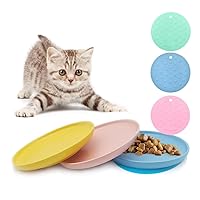 3 pcs cat Plate for Food and Water,6
