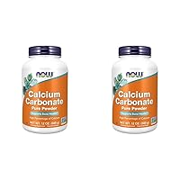 NOW Supplements, Calcium Carbonate Powder, High Percentage of Calcium, Supports Bone Health*, 12-Ounce (Pack of 2)