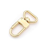 CRAFTMEMORE 4pcs Swivel Snap Hook Push Gate Lobster Clasps Quality Clips Bag Charm for Replacement Craft Lanyard Purse Making SC49 (18 mm, Gold)