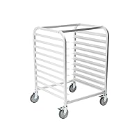 Pearington 10-Tier Bun Pan Rack, Commercial Pan Organizer and Mobile Sheet Pan Cart for Full or Half Sheet Pans, Bakery Accessory for Kitchen, Restaurant, & More, 25.94'' L x 19.96'' W