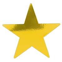 Jumbo Foil Star Cutout (gold) Party Accessory (1 count)