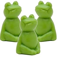 La de Marseille - French Frog Shaped Soap for Body Wash or Decoration - Apple Fragrance - 20g Novelty Bars - Set of 3